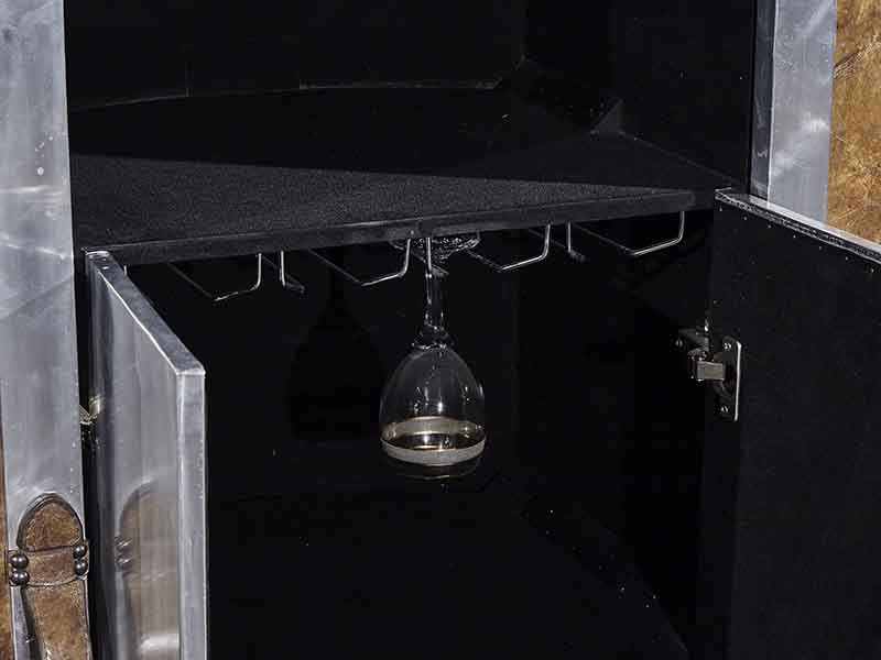 Vintage Leather Aviator Bar Table