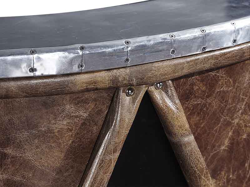 Vintage Leather Bar Table