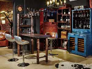 Vintage Style Original Solid Wood Bar Table