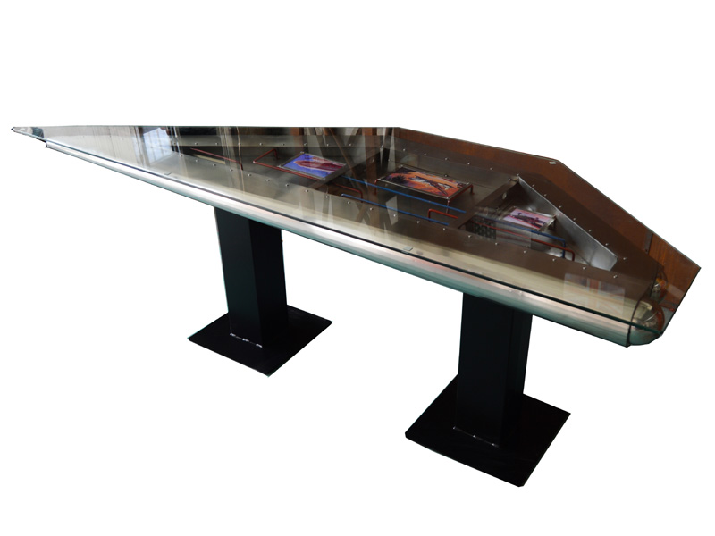 Aluminum Cover Vintage Style Metal Rivets Wing Desk For Office