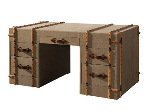 Antique Canvas Office Desk