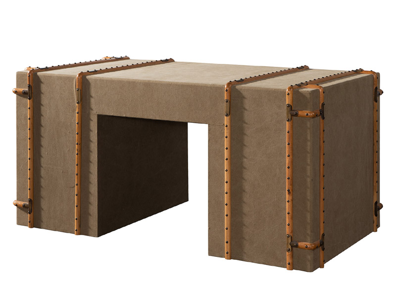 Antique Canvas Office Desk