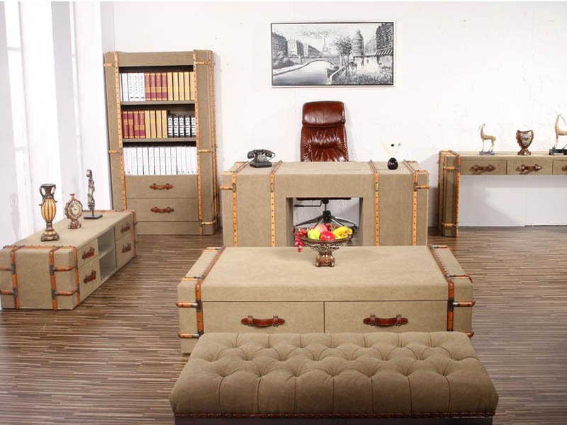 Antique Canvas Office Desk