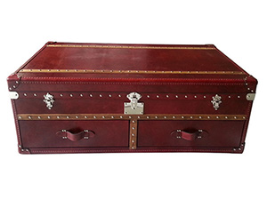 Red Leather Sofa Trunk