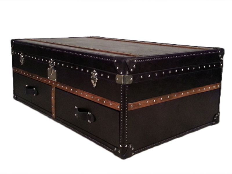 Red Leather Sofa Trunk