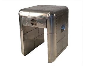 Jet SIlver Side Table