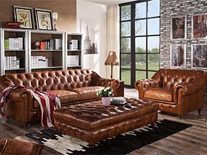 Leather Tufted Coffee Table