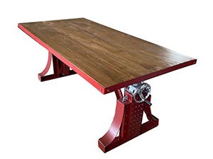 Wooden Top Metal Frame Wooden Coffee Table