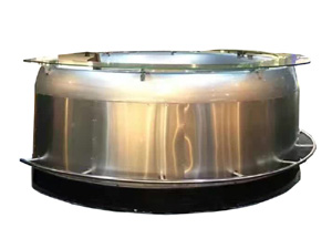 Glass Top Industrial Style Mirror-Polished Cowling Bar