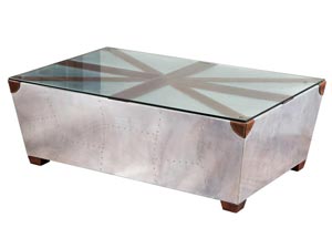 Union Jack Aluminium Coffee Table