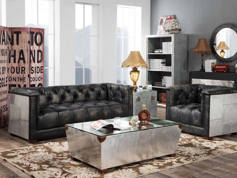 Union Jack Aluminium Coffee Table