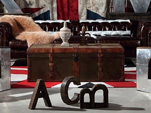 Blue Canvas Living Room Coffee Table
