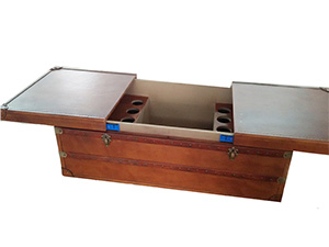 Leather Coffee Table With Opened Top