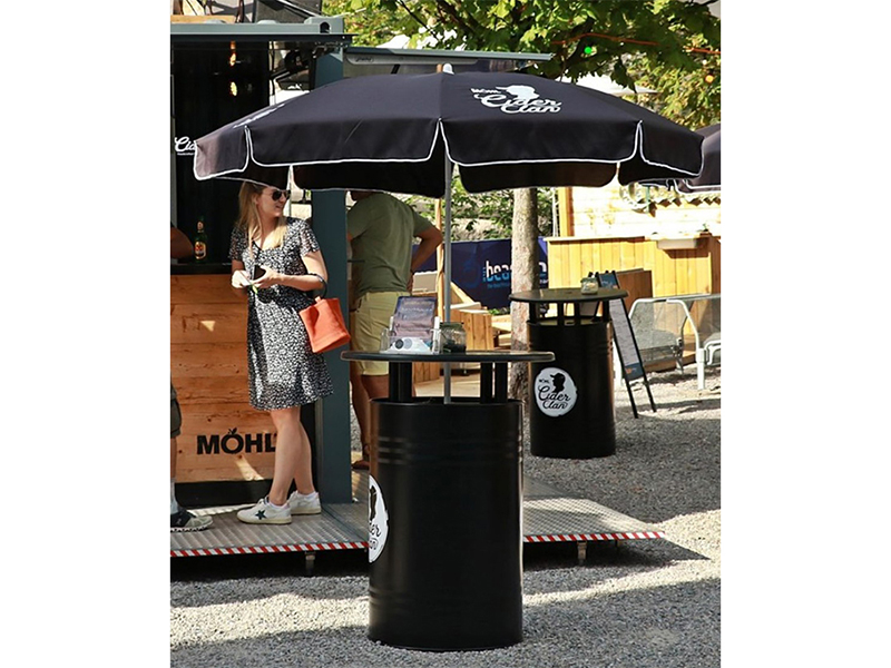 Oil Drum Outdoor Restaurant Dining Coffee Table