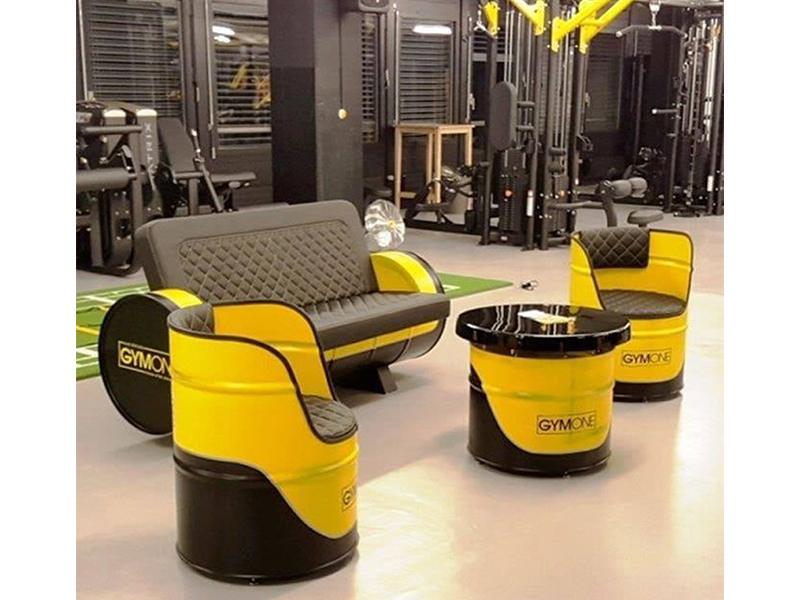 Oil Drum Outdoor Restaurant Dining Coffee Table