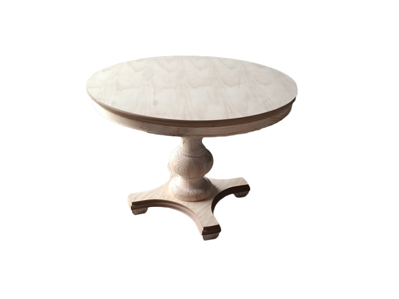 Round Dining Table With Black Creative Quadrangle Leg For Restaurant Lobby