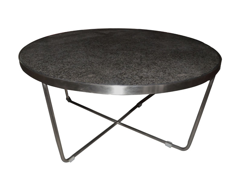Industrial Iron Metal Base Round Dining Table