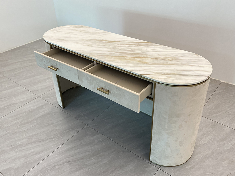Luxury Makeup Cabinet Marble Bedroom Dressing Table