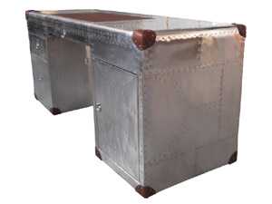 Riveted Aluminium Cover Aviator Office Desk