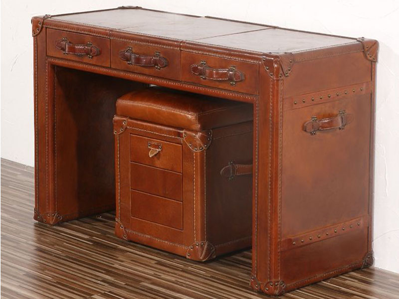 Vintage Leather Office Table