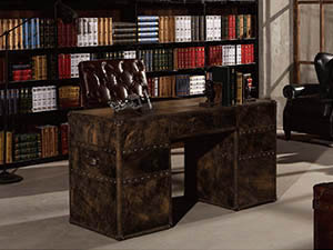 Vintage Leather Office Desk