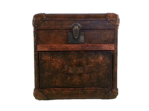 Antique Leather Small Trunk