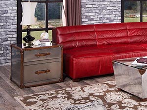 Aviator Metal Sofa Side Trunk