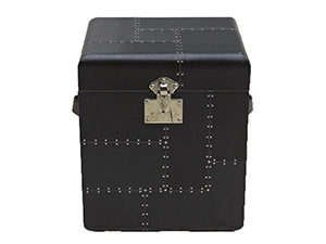 Turbojet Stitched Black Metal Trunk
