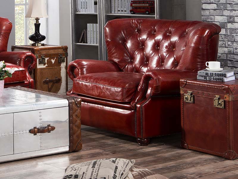 Cube Vintage Leather Mayfair Steamer Trunk