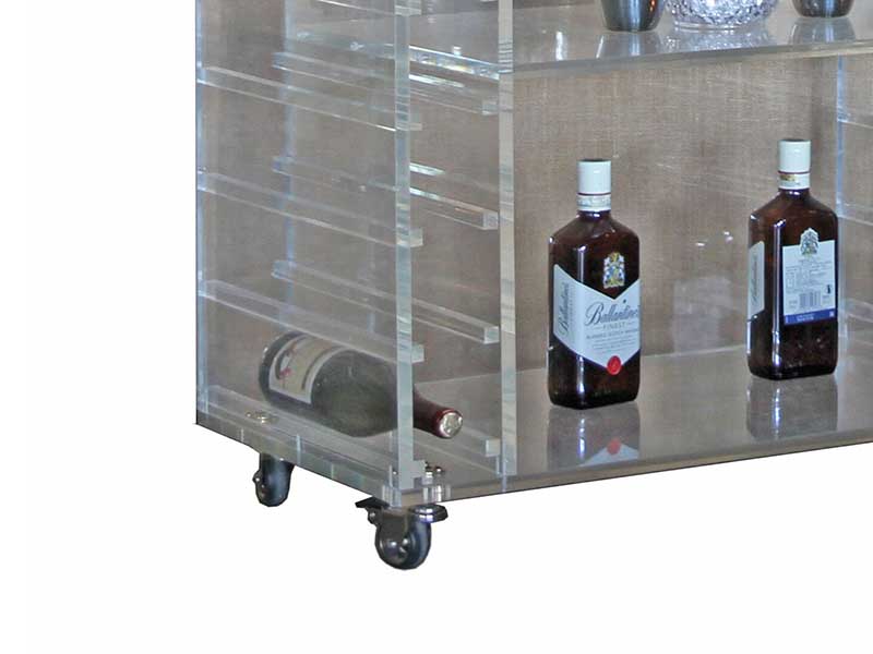 Luxury Clear Acrylic Wine Display Cabinet