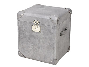 Grey Retro Leather Crux Trunk