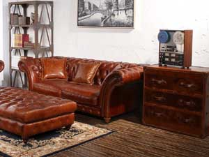 Leather Mayfair Steamer Trunk Chest