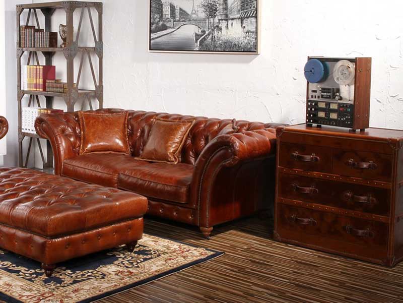 Leather Mayfair Steamer Trunk Chest