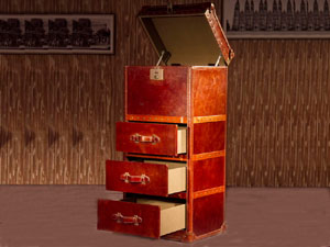Leather Mayfair Steamer Trunk