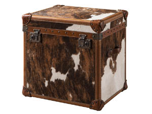 Pony Skin Leather Cube Trunk
