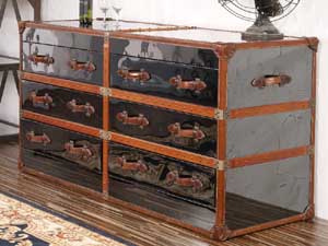 Stainless Steel Chest with Drawers