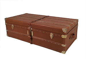 Brown Leather Trunk