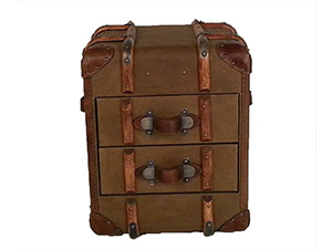 Side Lamp Table With Rattan