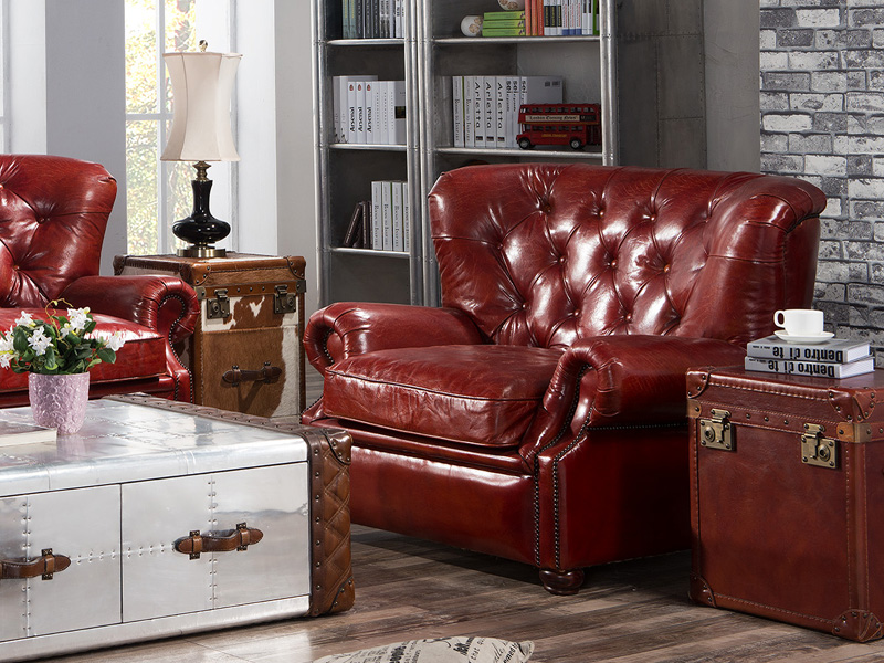 Vintage Leather Cube Trunk