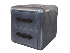 Vintage Leather Handle 2 Drawer Cube Richards Trunk