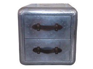 Vintage Leather Handle 2 Drawer Cube Richards Trunk