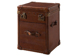 Vintage Leather Mayfair Steamer Trunk