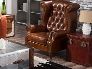 Vintage Leather Mayfair Steamer Trunk