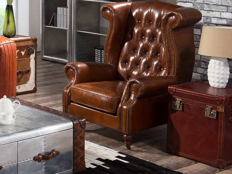 Vintage Leather Mayfair Steamer Trunk