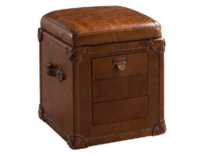 Vintage Leather Side Trunk