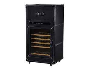 Vintage Leather Wine Cabinet
