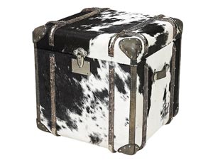 Vintage Pony Skin Leather Trunk