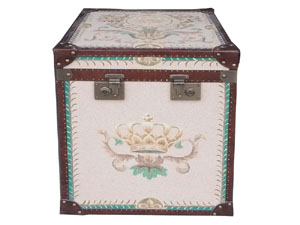Vintage Style Canvas Cube Trunk