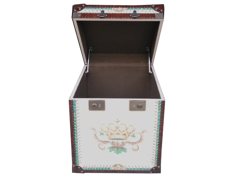 Vintage Style Canvas Cube Trunk