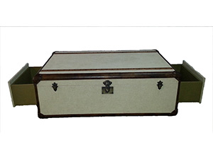 White Linen Stone Coffee Table